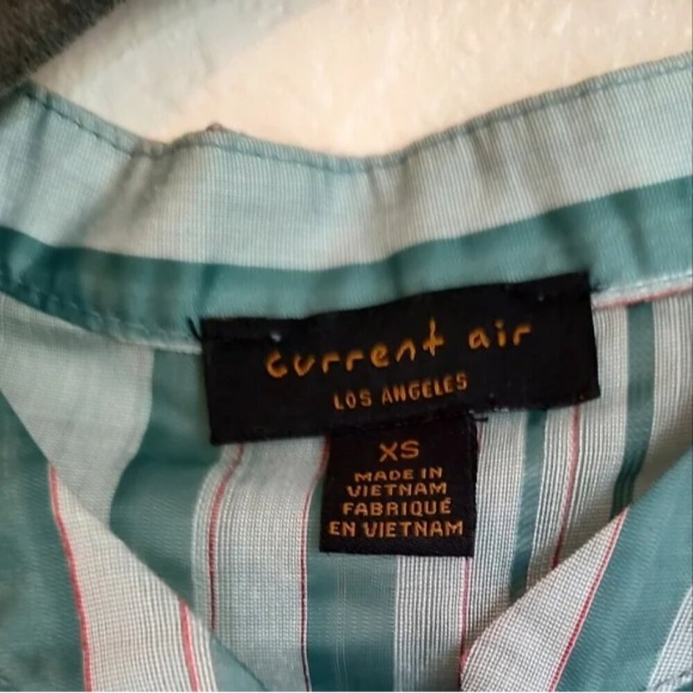 Anthropologie Current Air Green Stripe Top - Picture 6 of 6